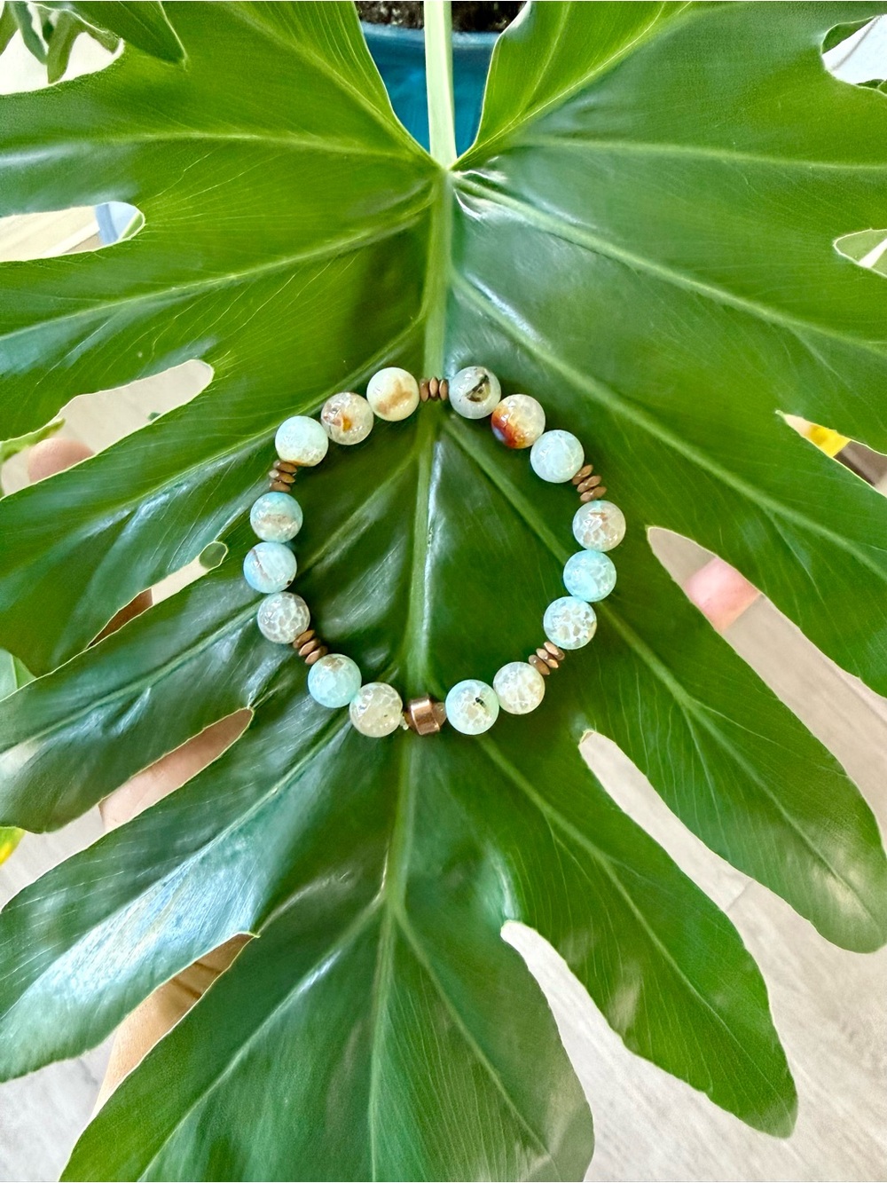 Agate & Hematite bracelet (one)